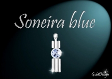 Soniera blue - přívěsek rhodium